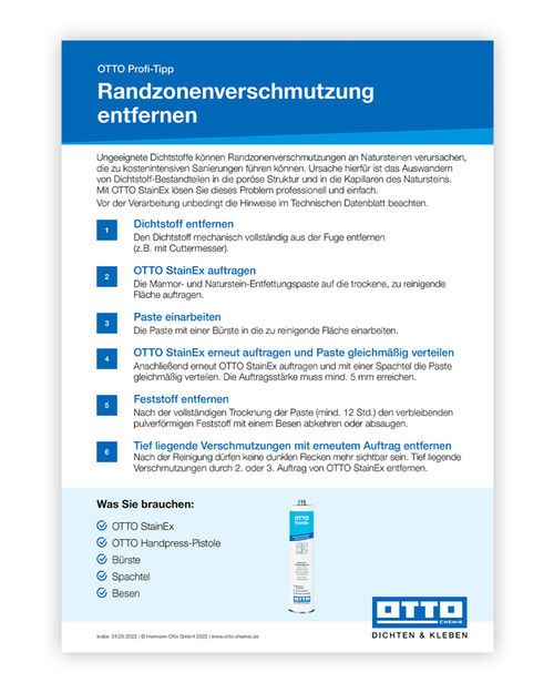 Randzonenverschmut-<br />
zung entfernen