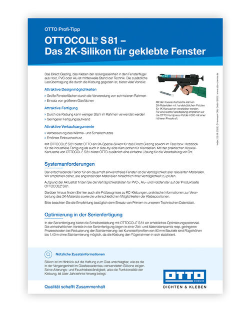 OTTOCOLL® S 81 für geklebte Fenster