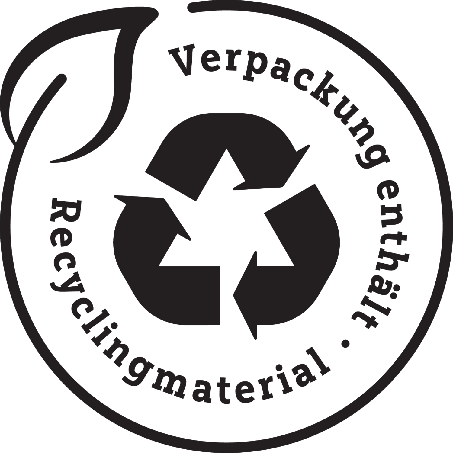 Verpackung Recyclingmaterial Siegel
